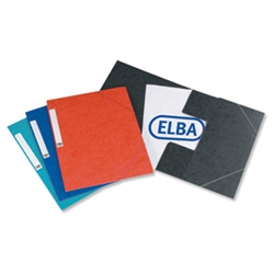 3 Flap Elasticated Folder Black [Pack 10]